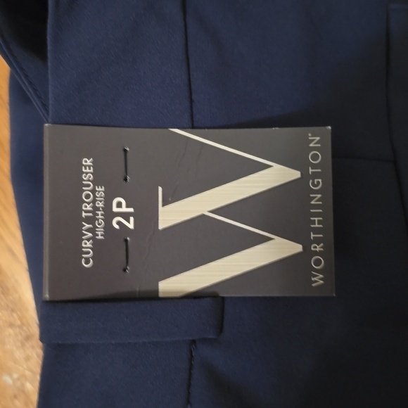 WORTHINGTON BRAND WOMEN'S PETITE BLUE DRESS PANTS TROUSERS SIZE 2P - Picture 10 of 11